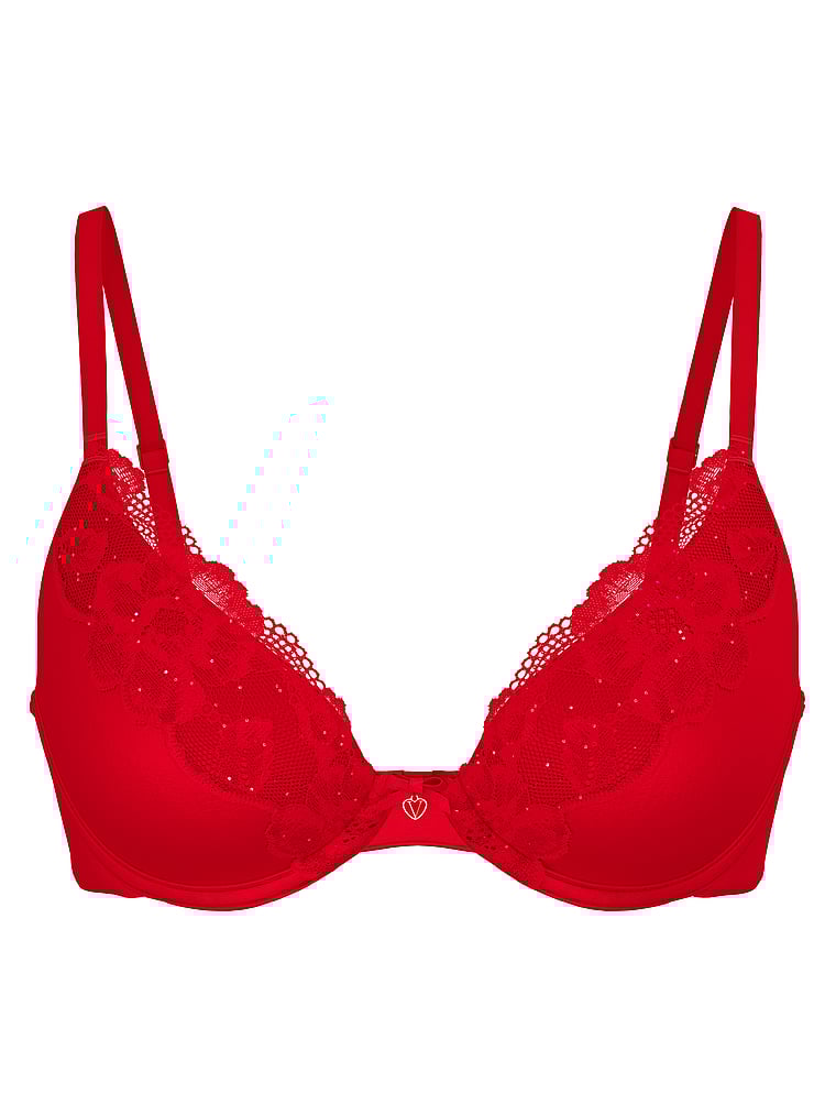 Body by Victoria Lace-Trim Push-Up Perfect Shape Bra Lace Trim
