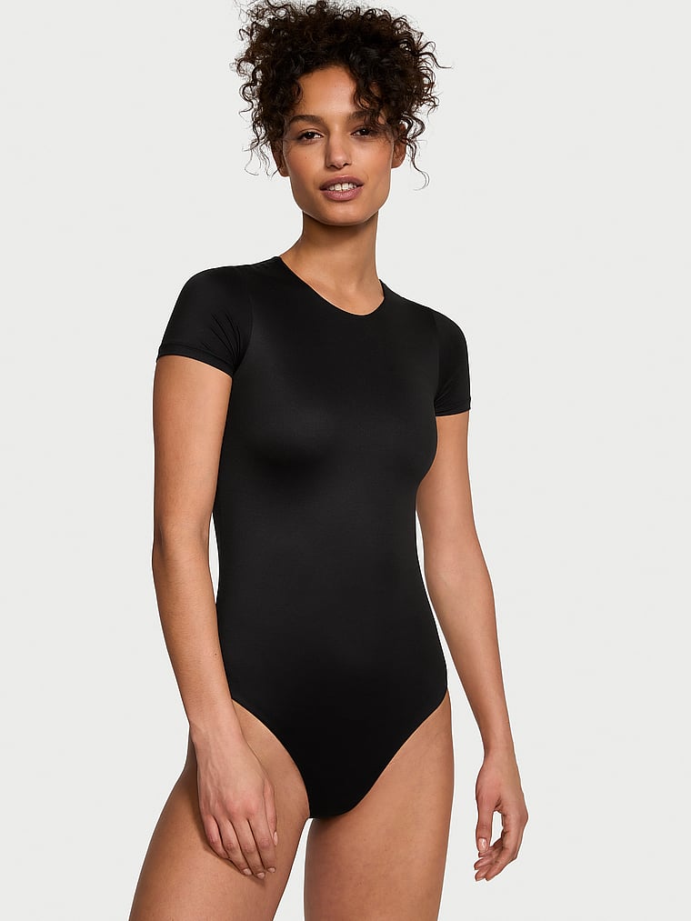 Victoria's Secret BODYWEAR by Victoria with FeatherSoft? Innovation Short-Sleeve Bodysuit