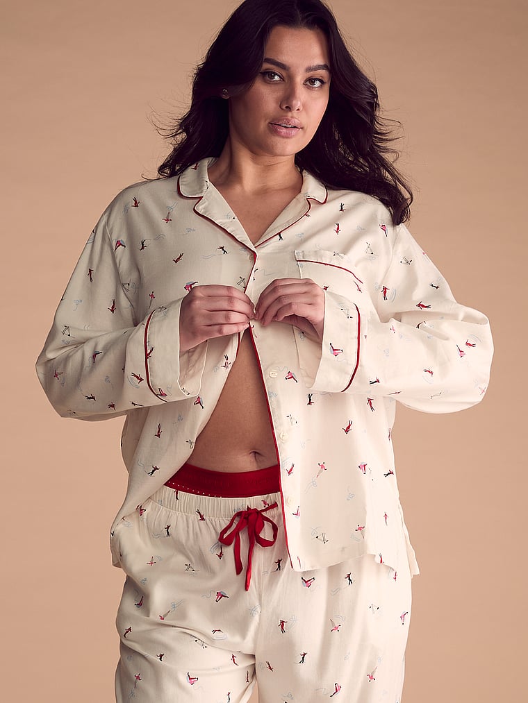 Victoria's Secret Flannel Long Pajama Set