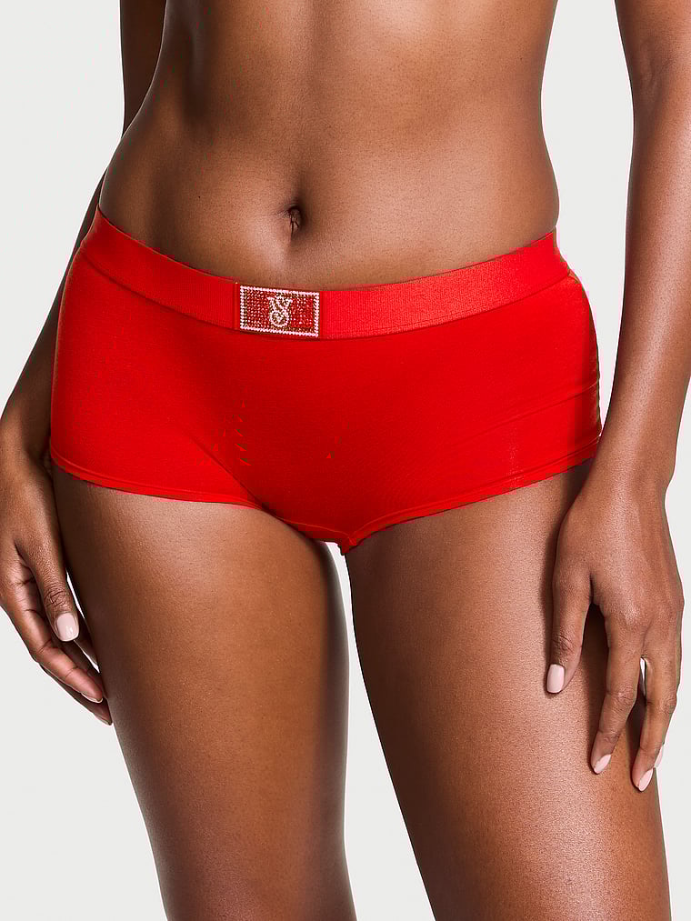 Cotton Logo Cotton Shine Patch Shortie Panty Novelty