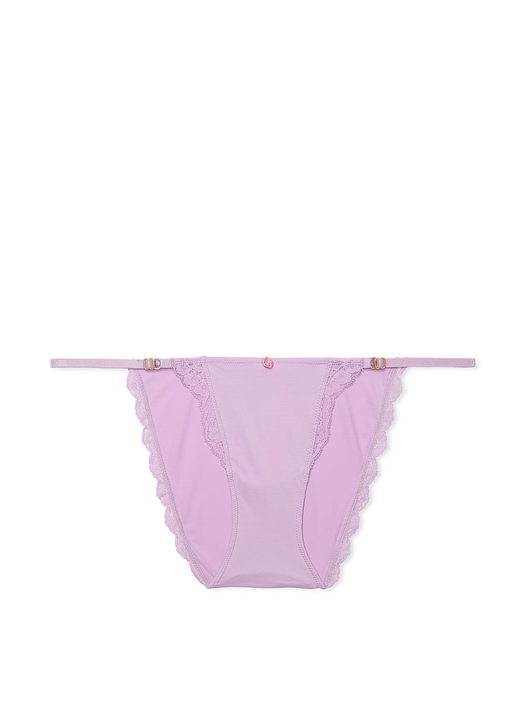 Dream Angels Lace-Trim Adjustable String Bikini Panty Lace trim