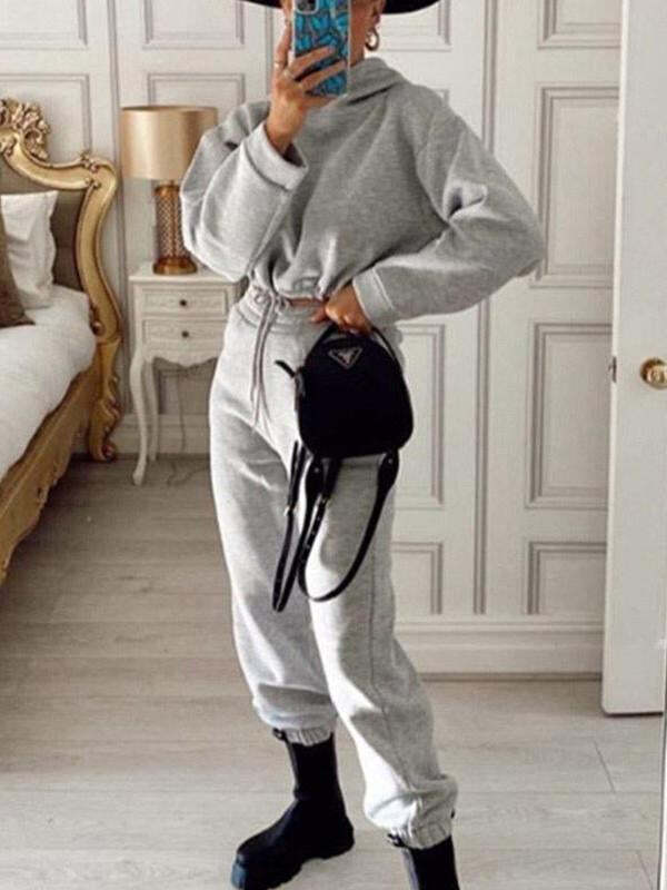 Long-sleeved Two-piece Athleisure Suit
