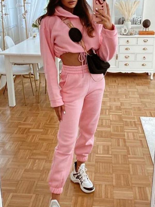 Long-sleeved Two-piece Athleisure Suit