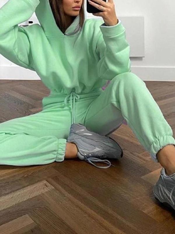 Long-sleeved Two-piece Athleisure Suit