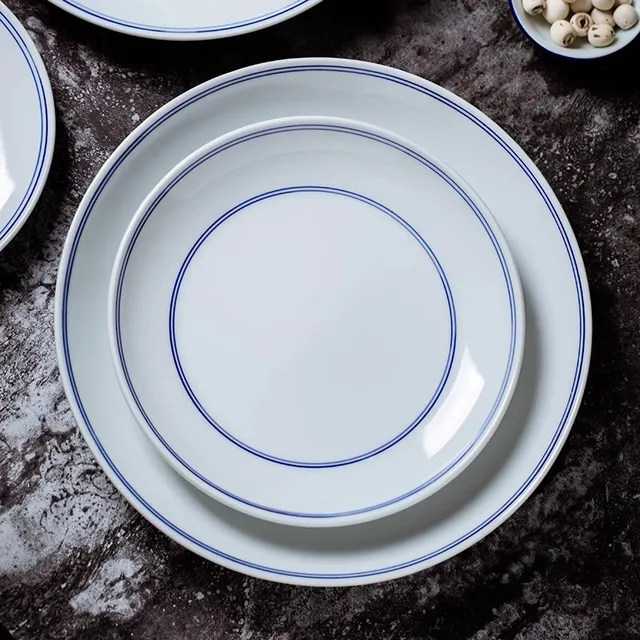 Retro Blue And White Plate