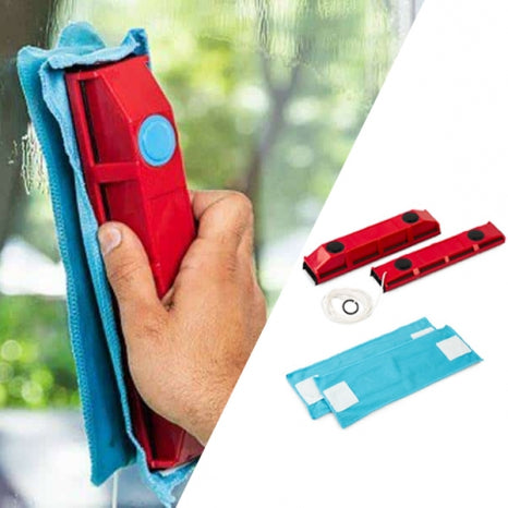 Limpiavidrios Magnético Rectangular Rojo