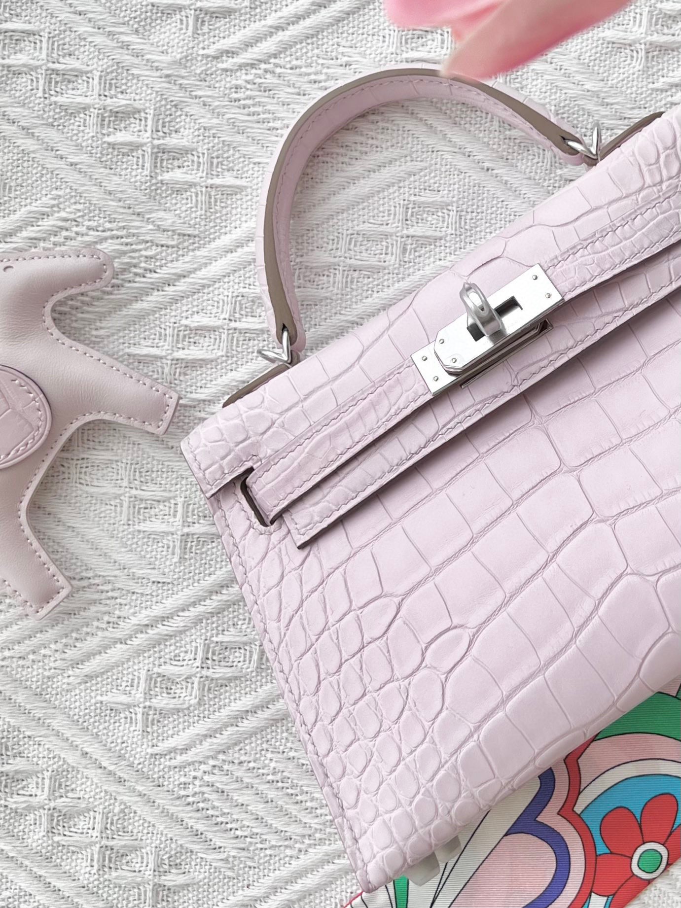 Hermes Kelly Mini 19 crocodile skin