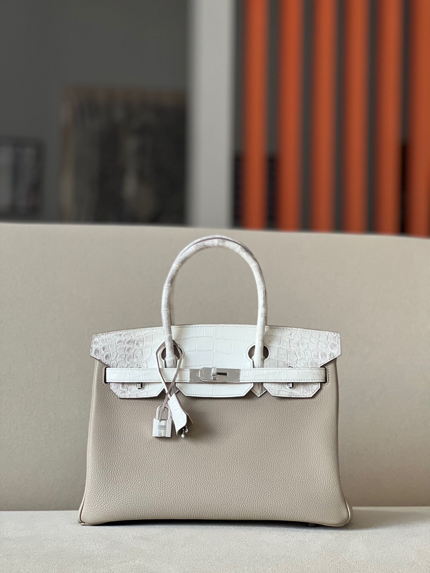 Hermes Birkin 30 TOGO crocodile skin