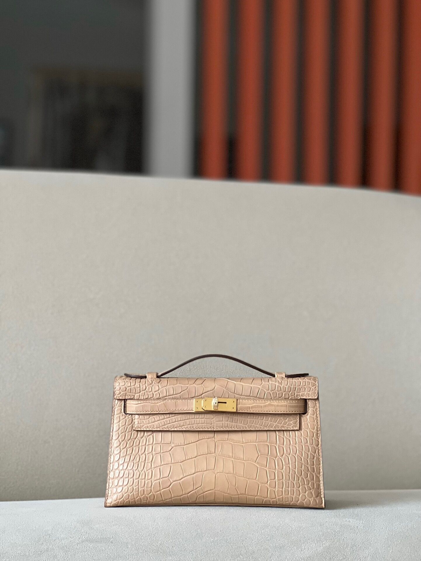 Hermes Kelly1 Mini 19 crocodile skin