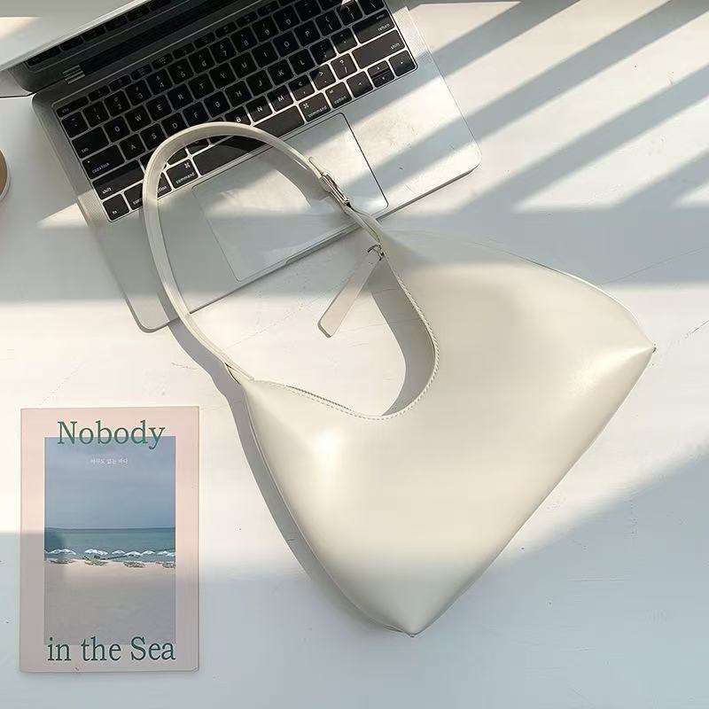 Minimalist Handbag Women's Cross-border Wholesale Fashion Handbag Single Shoulder Bag Premium PU Retro Underarm Bag