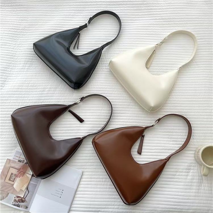 Minimalist Handbag Women's Cross-border Wholesale Fashion Handbag Single Shoulder Bag Premium PU Retro Underarm Bag