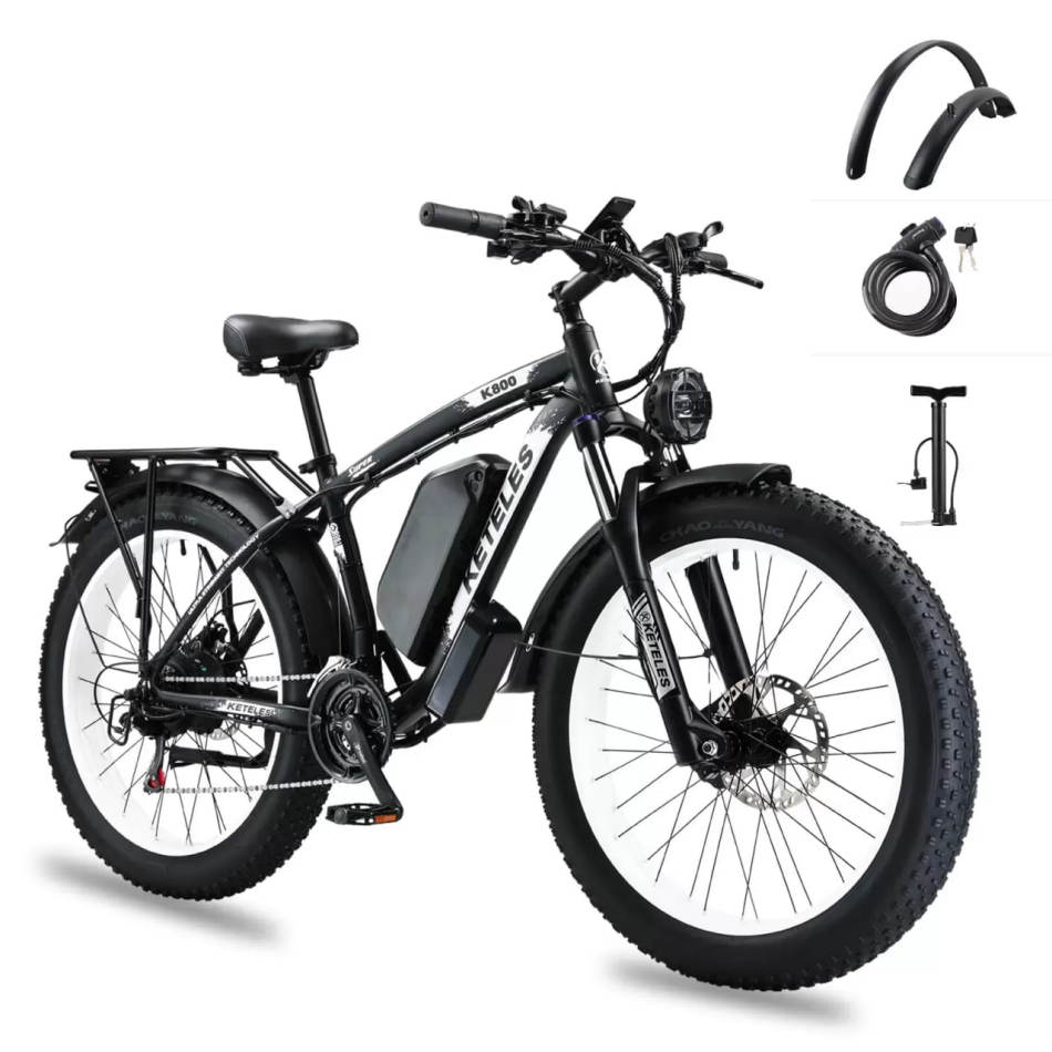 Lankeleisi XC4000 1000W Elektro Fat Tire 17.5Ah E Mountainbike EMTB E-Bike