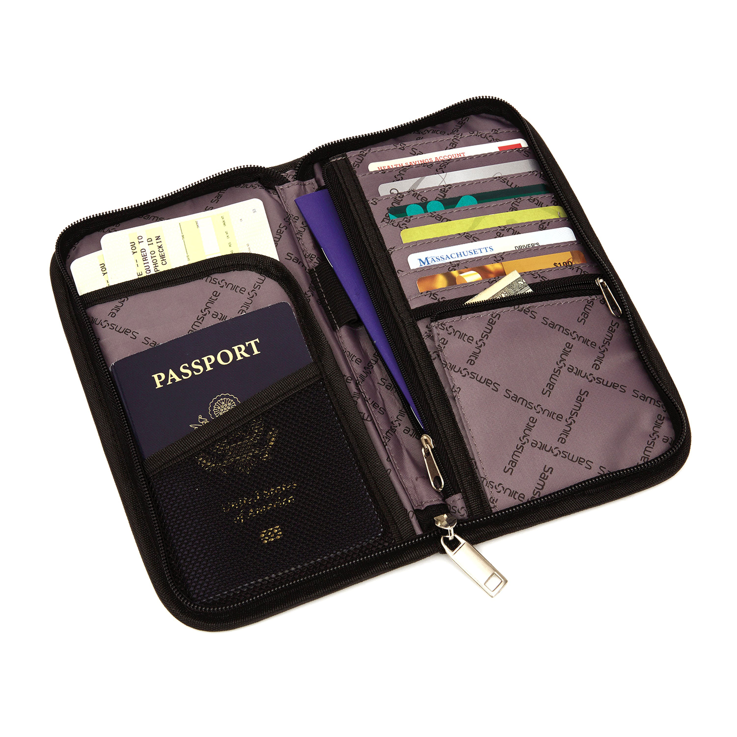 RFID Zip Close Travel Wallet