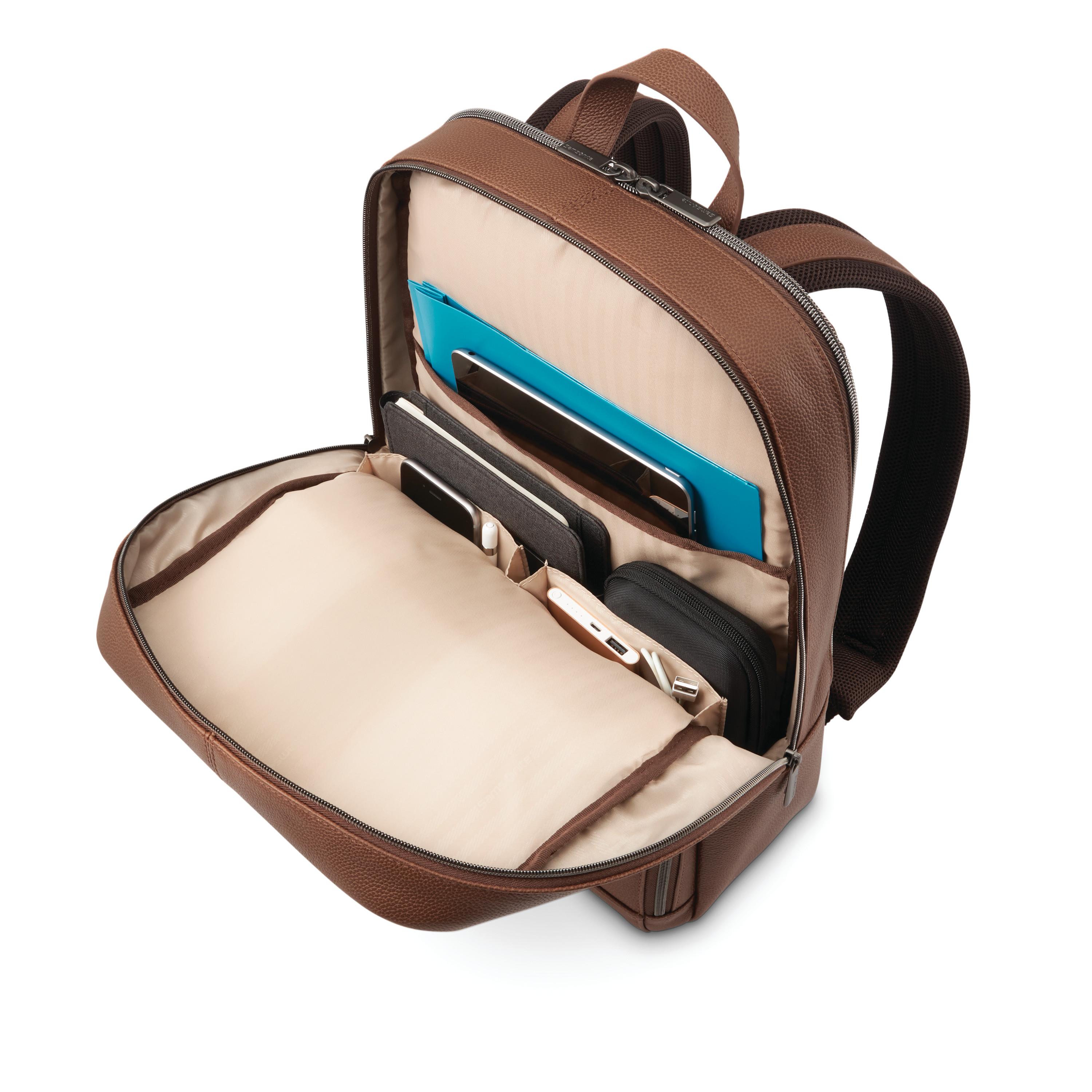 Business Slim Leather Backpack