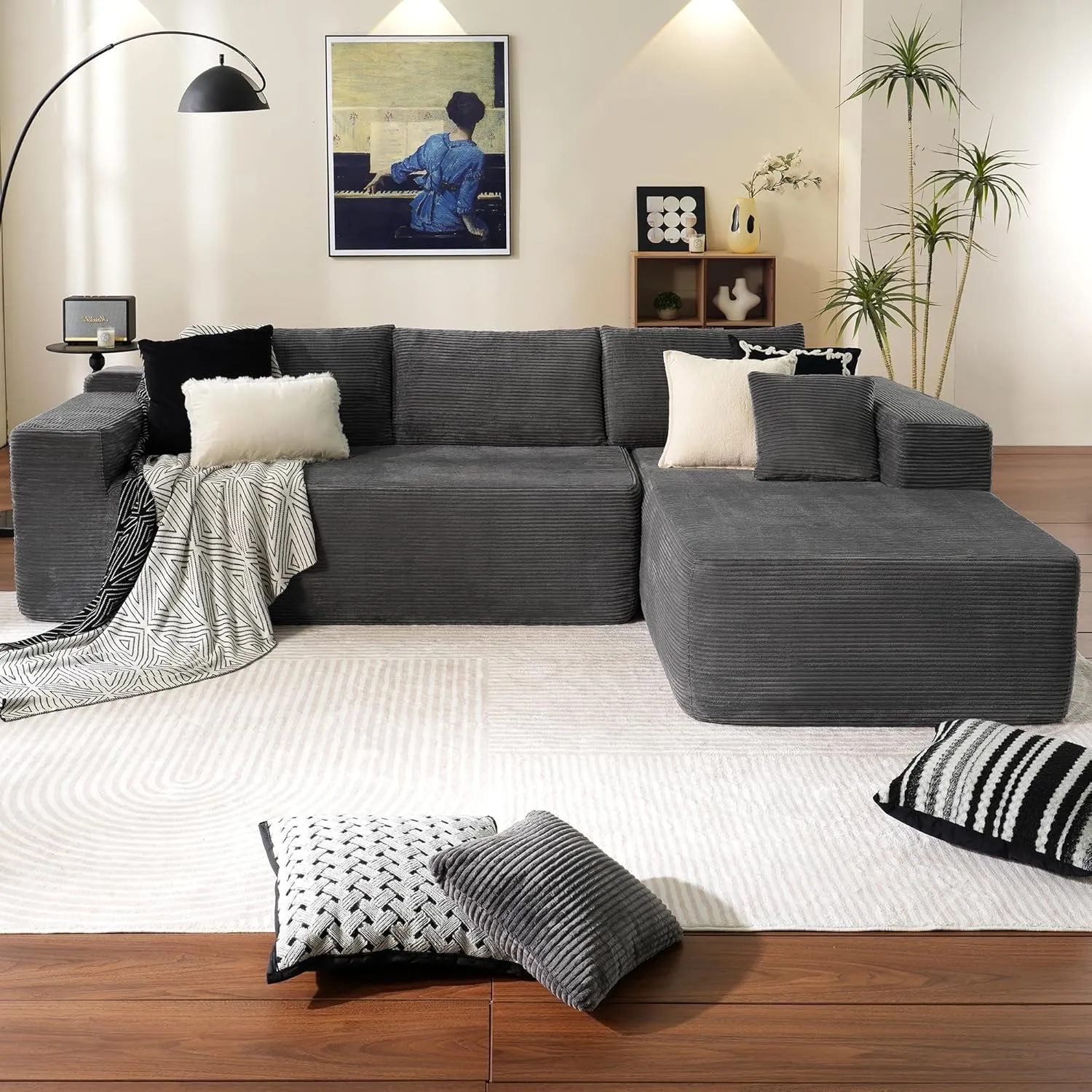 💥🎁 Clearance sale last day$39.99!Buy 2 Get 1 Free 🎁🔥Minimalist L-Shape Couch