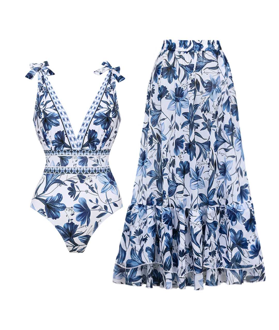 🎁 Mother's Day Exclusive🎁🔥Quick-Dry One Piece Swimsuit with Skirt