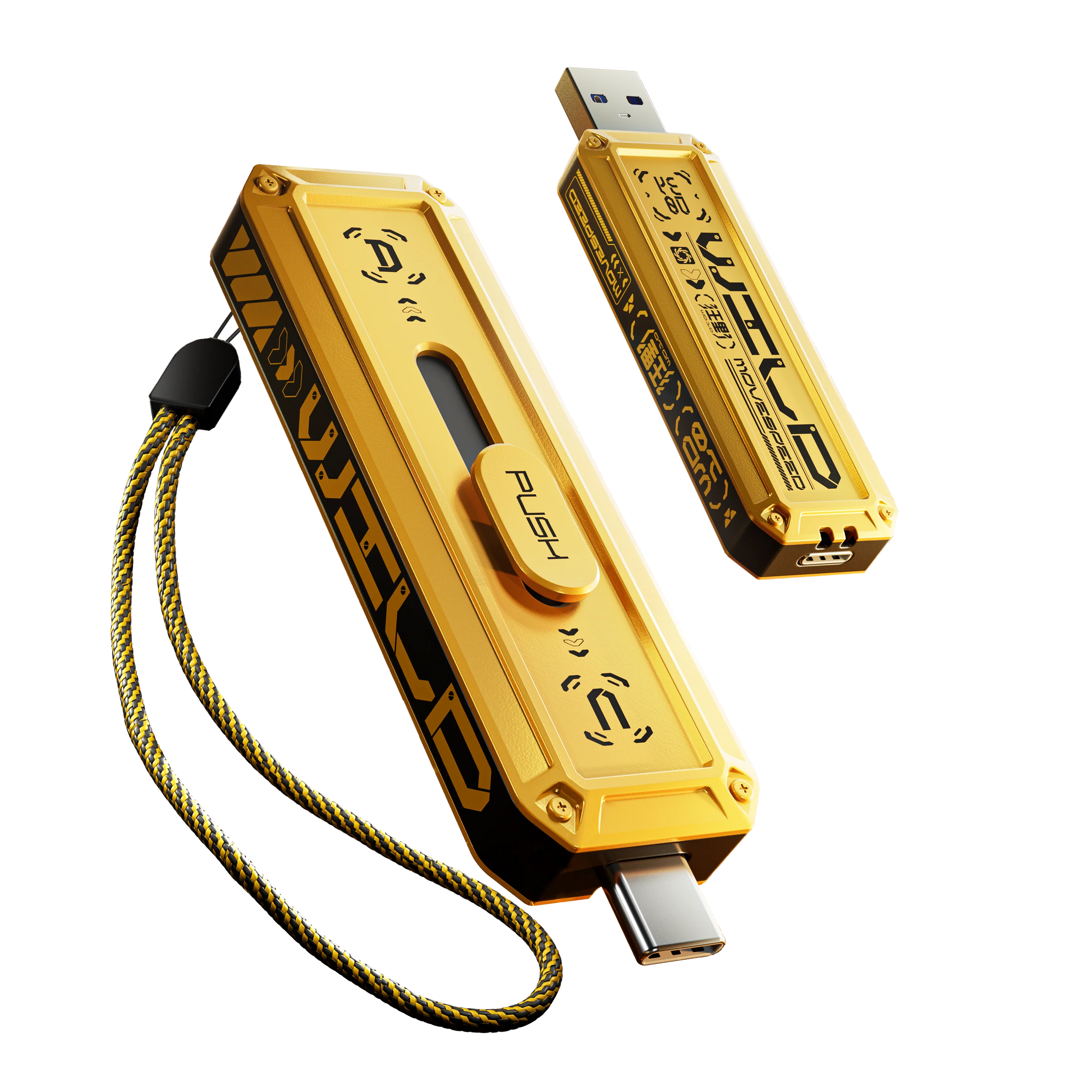 🎉( CLEARANCE SALE ) 🎉✨MOVE SPEED WD10 128GB-2TB 1000MB/s Read/Write Speed, USB 3.2 Gen2+Type C Dual Interface Push-Pull Design Solid State Flash Drive