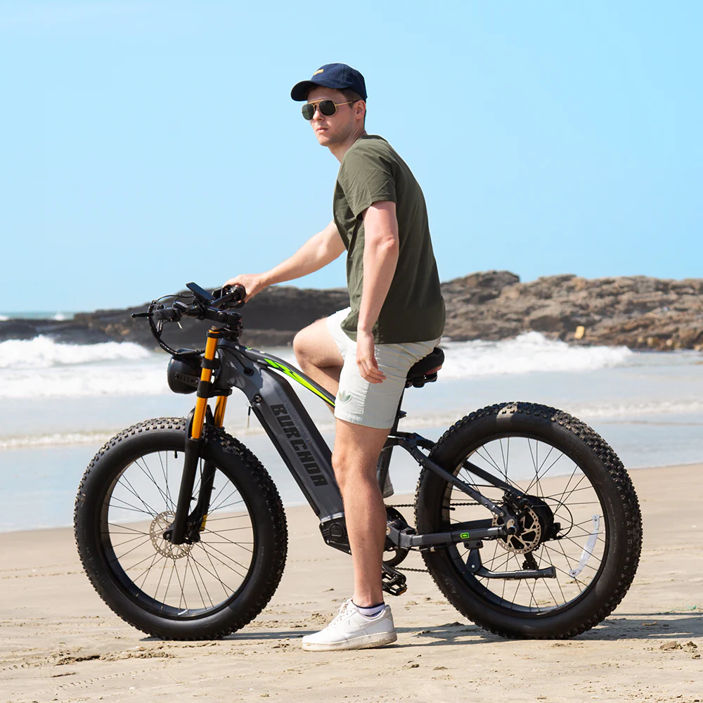🎉( CLEARANCE SALE ) 🎉✨Wide tire electric bike with 1000W 48V/20-40Ah Max Range --- 65 Miles (Pedal Assist)✨