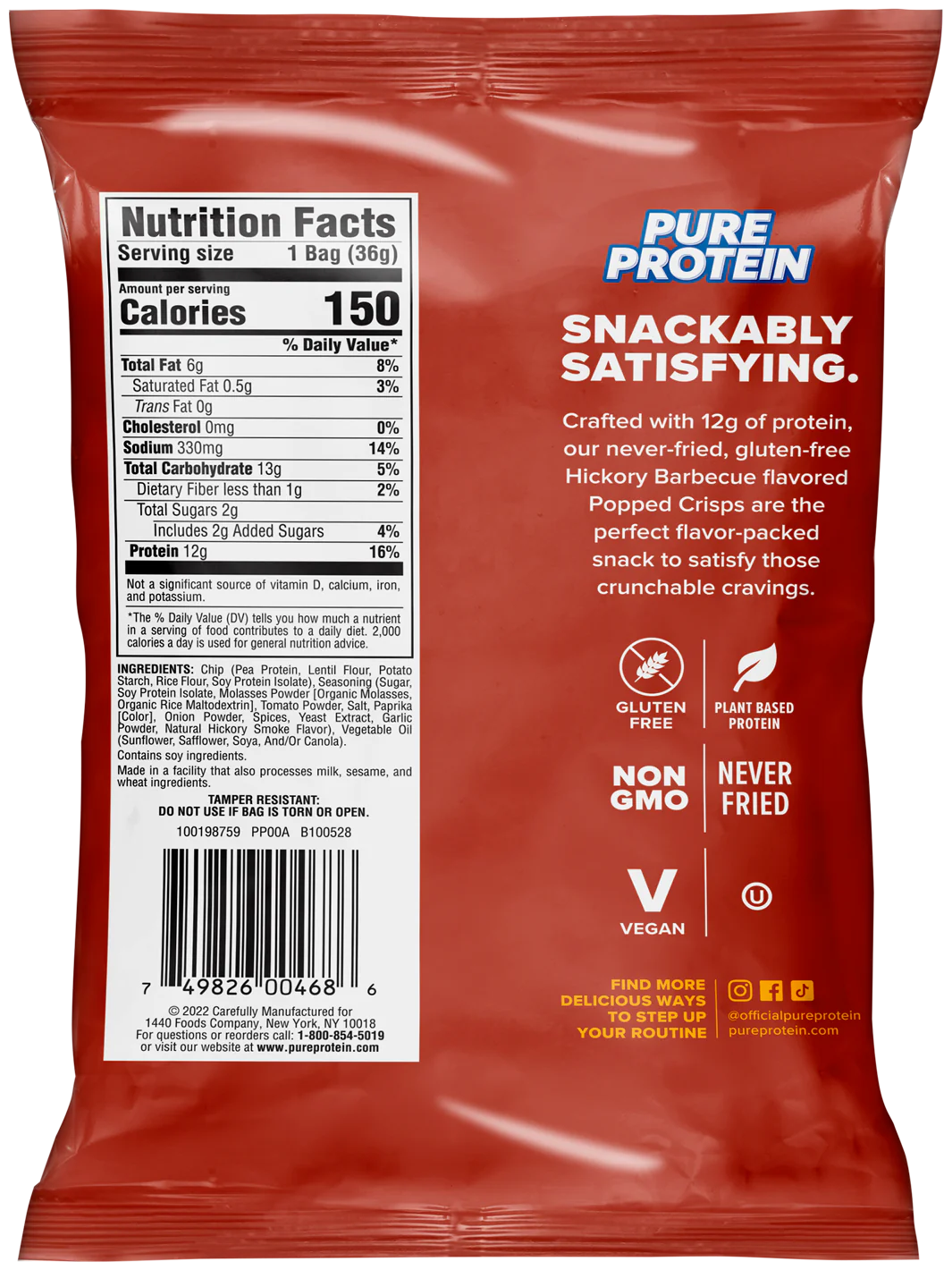Hickory Barbecue Popped Crisps