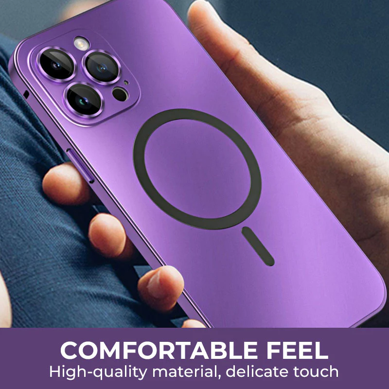 Magnetic Metal Snap-On Case For iPhone