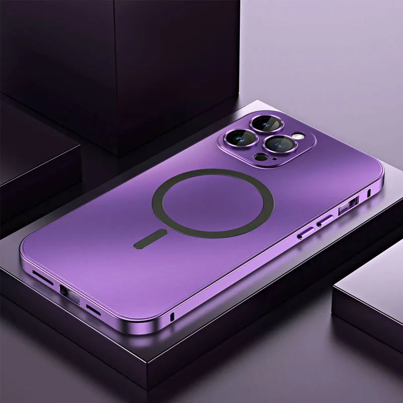 Magnetic Metal Snap-On Case For iPhone