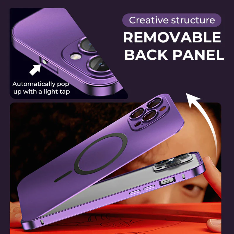 Magnetic Metal Snap-On Case For iPhone