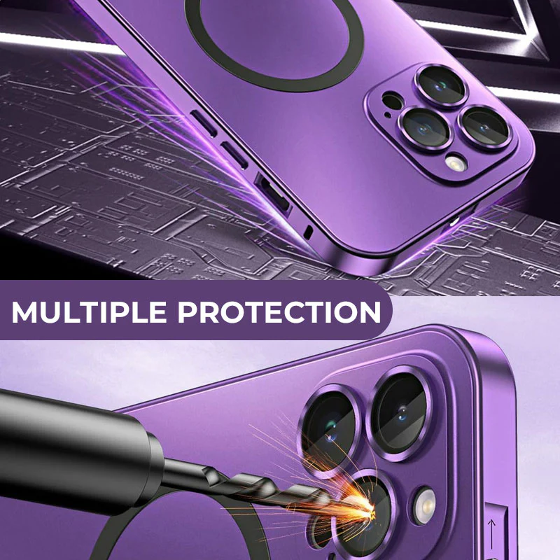 Magnetic Metal Snap-On Case For iPhone
