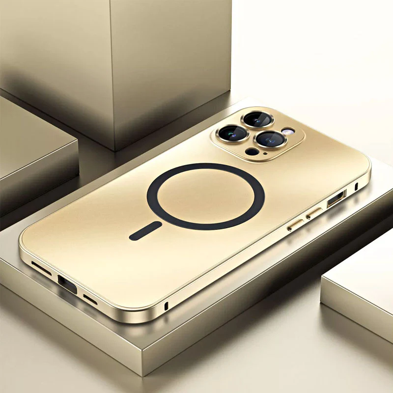 Magnetic Metal Snap-On Case For iPhone