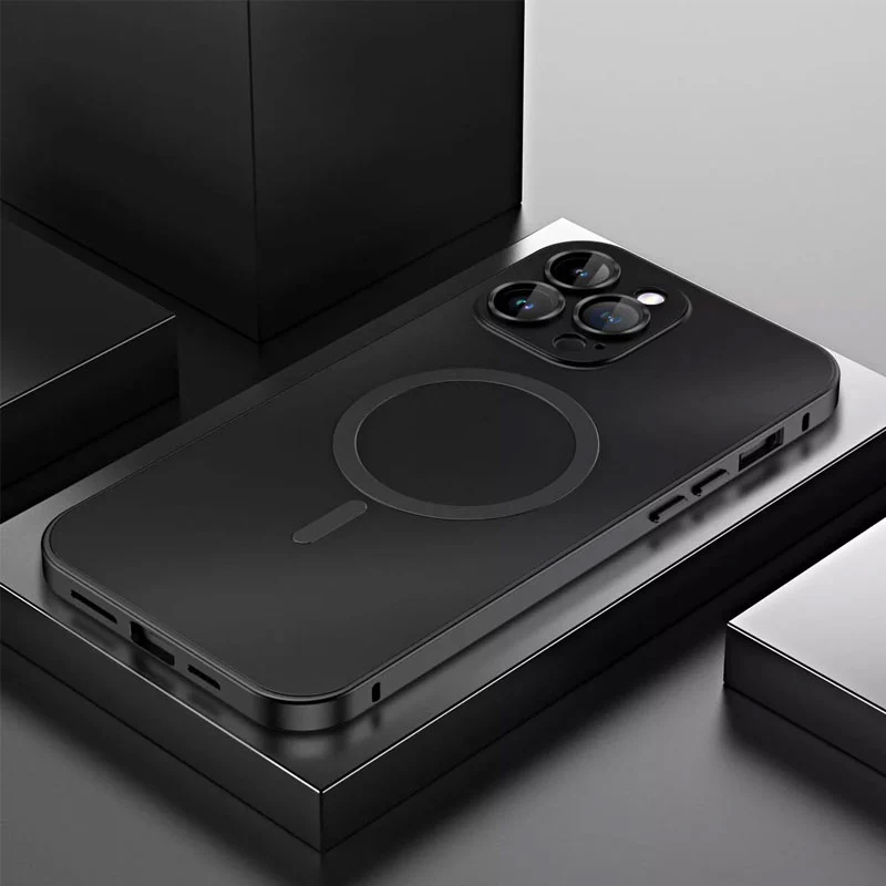 Magnetic Metal Snap-On Case For iPhone