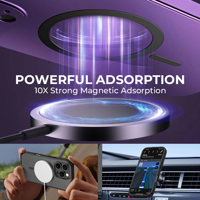 Magnetic Metal Snap-On Case For iPhone