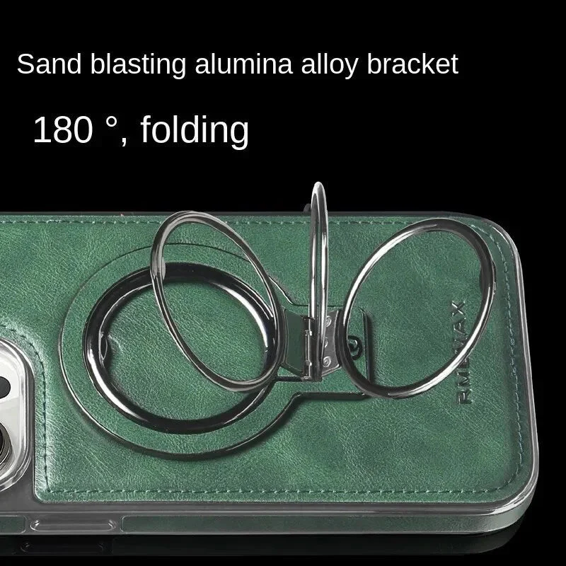 Leather Magnetic Holder Mobile Phone Case