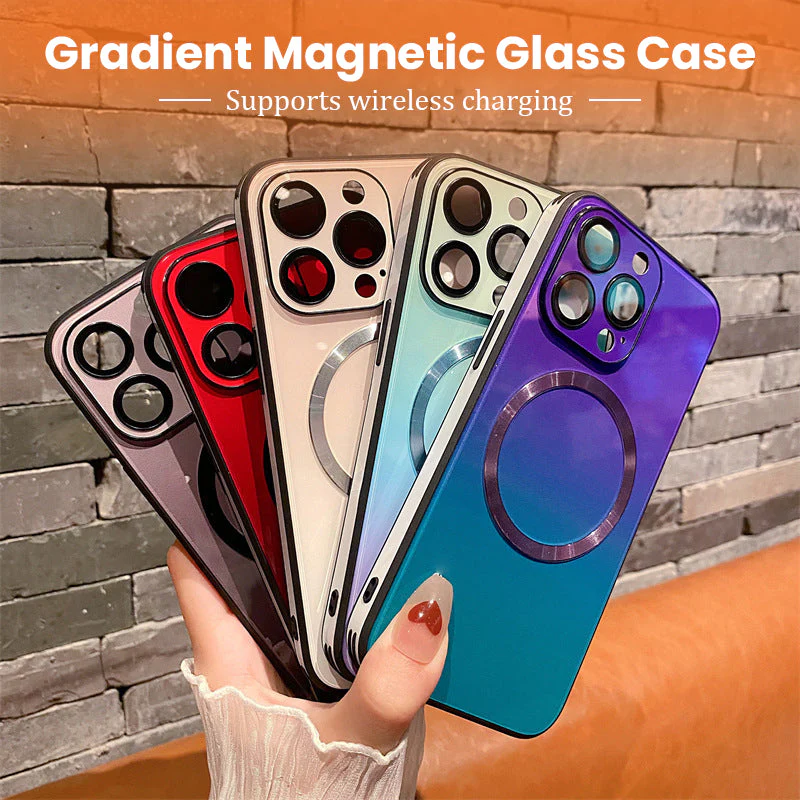 📱 Gradient Magnetic Glass Phone Case