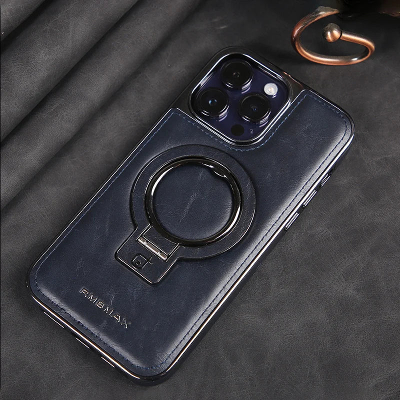Leather Magnetic Holder Mobile Phone Case
