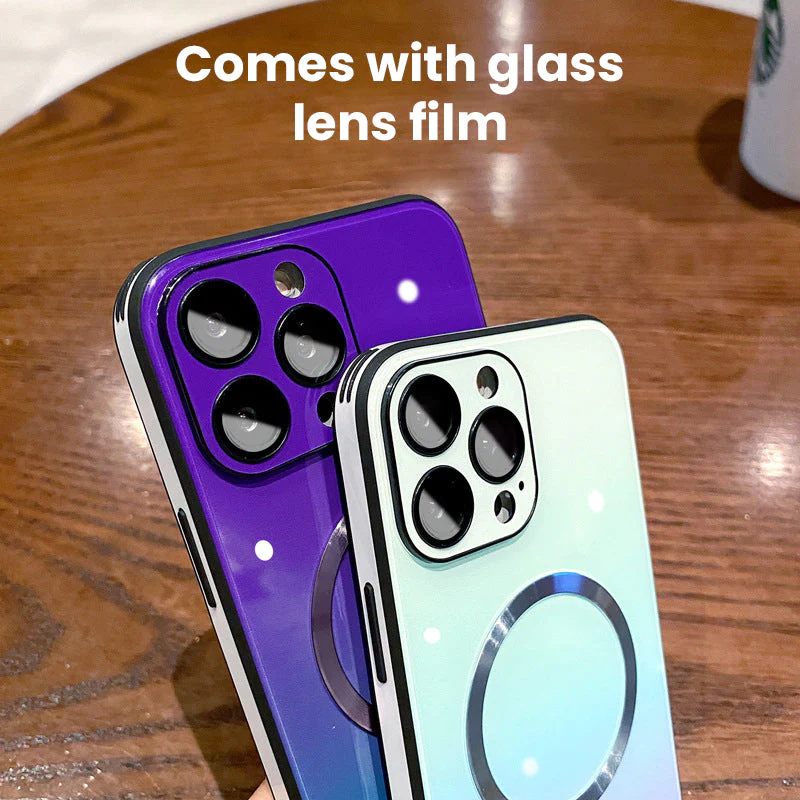 📱 Gradient Magnetic Glass Phone Case