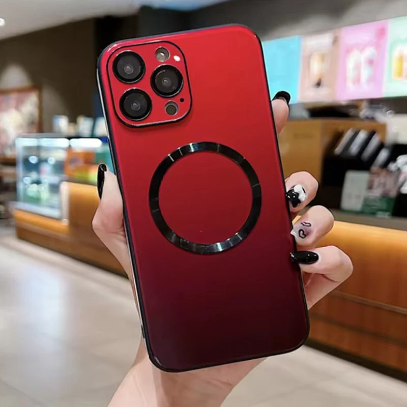 📱 Gradient Magnetic Glass Phone Case