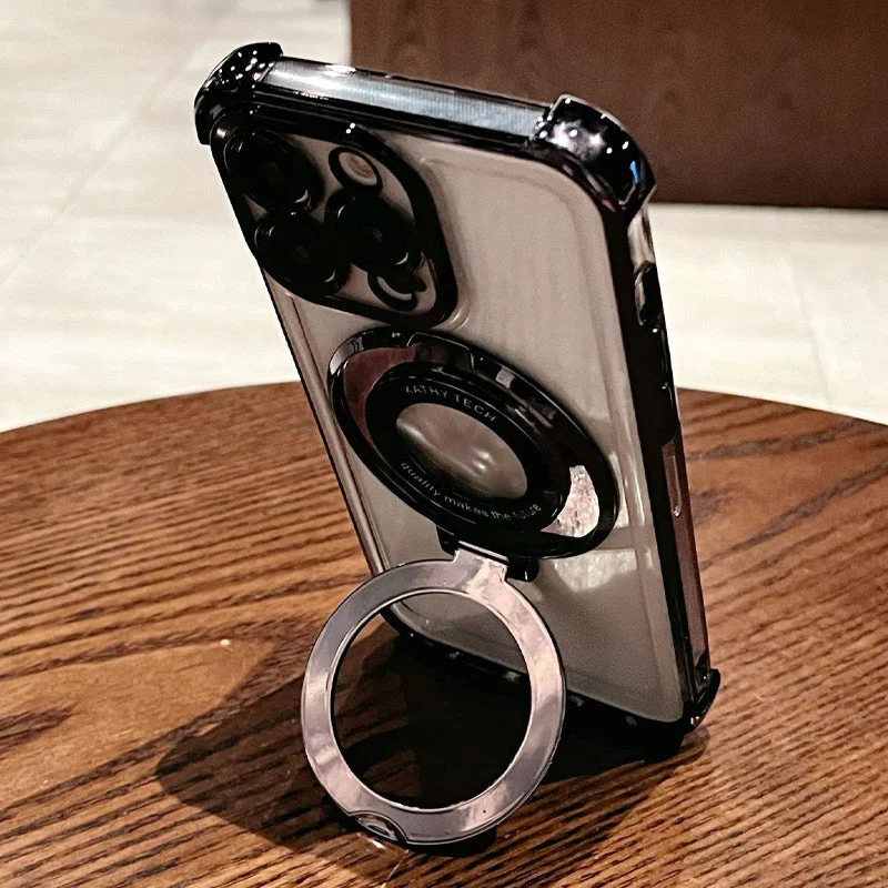 Translucent Magnetic iPhone Cover with Stand and Corner Cushions
