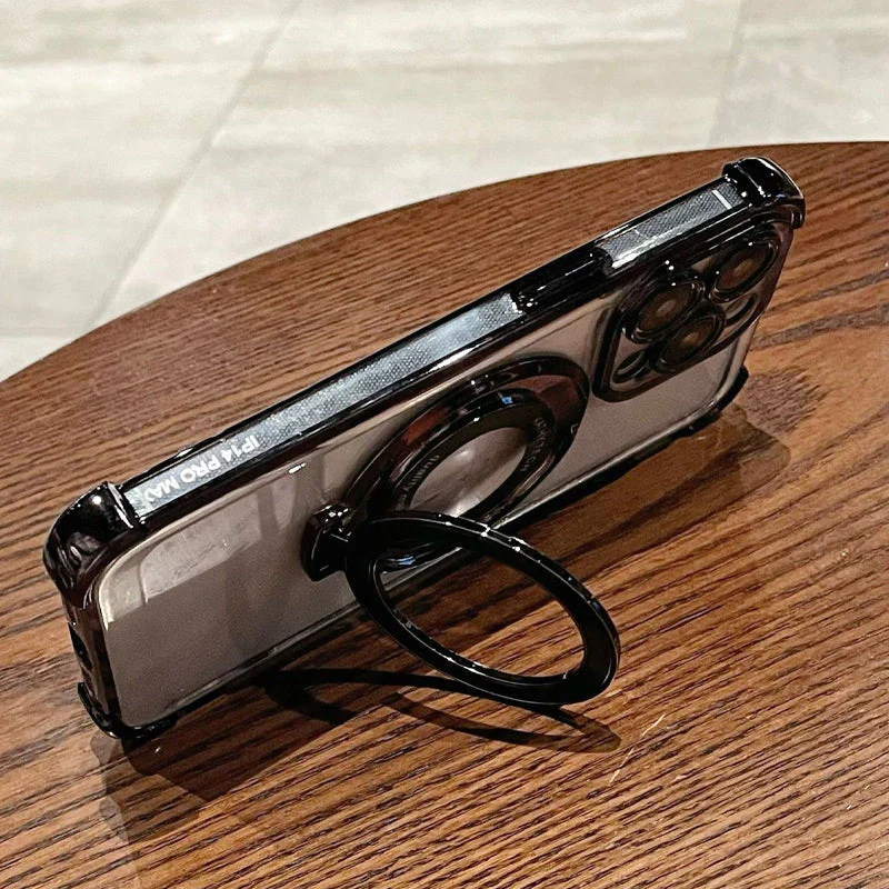 Translucent Magnetic iPhone Cover with Stand and Corner Cushions