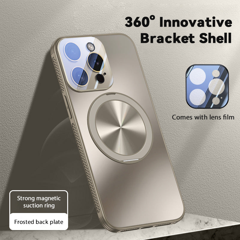 360° Rotating Bracket Heat Dissipation Magnetic Phone Case
