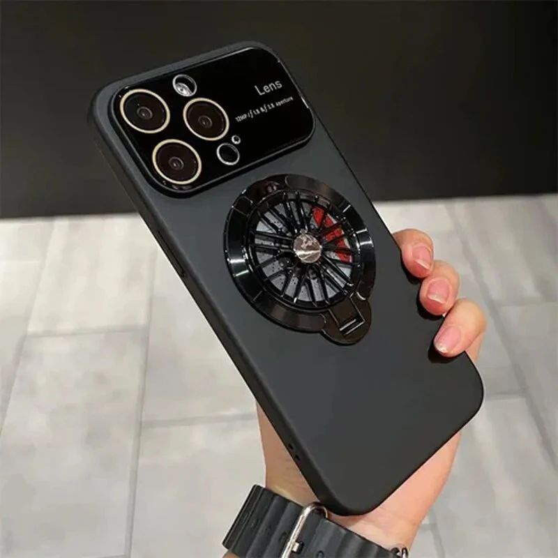 Phone Case with Rotating Gyroscope Phone Stand