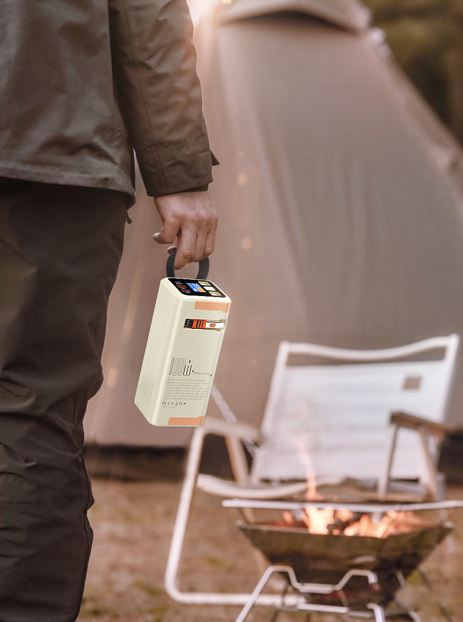 QOOVI 50000mAh Power Bank PD 100W Fast Charging Portable Large Battery Capacity Power Station For iPhone Laptop Samsung Xiaomi