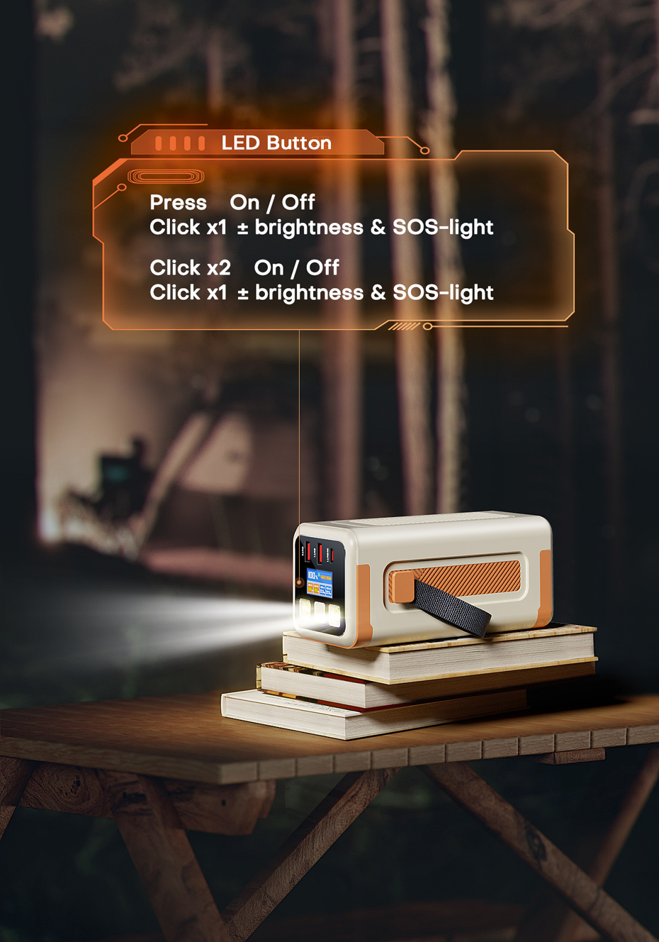 QOOVI 50000mAh Power Bank PD 100W Fast Charging Portable Large Battery Capacity Power Station For iPhone Laptop Samsung Xiaomi