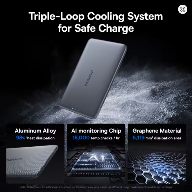 Baseus 5000mAh Magnetic Power Bank 15W Wireless 20W Wired Charging Thin Card-Sized Slim Portable Powerbank for iPhone  Samsung