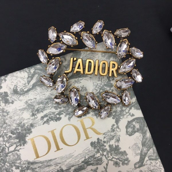 2021 Hot Selling Christian Dior Most Luxury Marquise Diamond Edging J’ADIOR Motif High End Brooch V0515ADRCY_D908