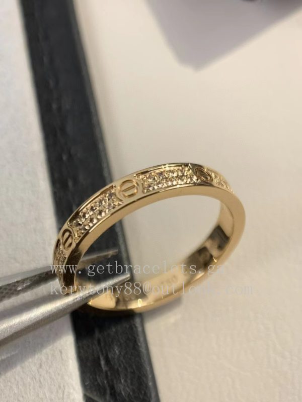 Cartier Love Ring Small Model Rose Gold with Diamonds B4218100