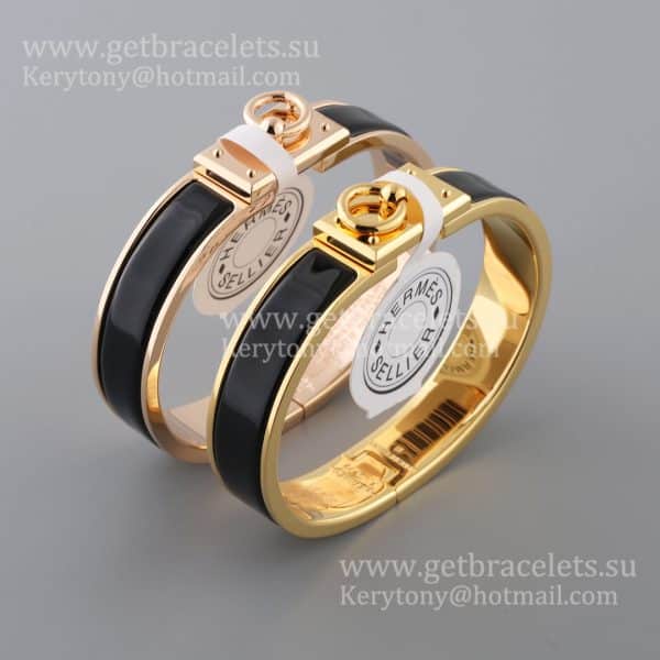 Hermes Clic Anneau Narrow Bracelet in Plain Enamel with Plated Hardware Yellow Gold/Rose Gold/White Gold Best Gift Girls
