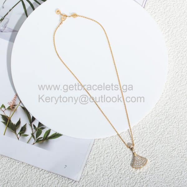 Divas Dream Necklace with Pave Diamonds Rose Gold Perfect Replica