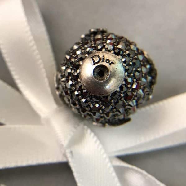 Low Price Dior Tribales Black Fully-diamonds Star Motif Females Asymmetric Brass Bee Premium replica Earrings In Canada
