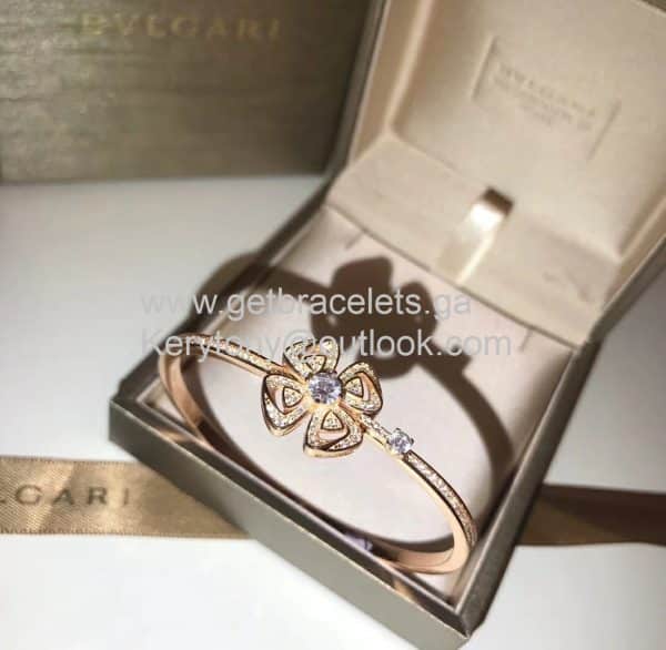 Fiorever Bracelet White Gold with Pave Diamonds NEW replica