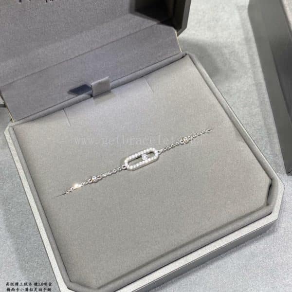 Messika Move Uno Pave White Gold/Rose Gold For Her Diamond Bracelet