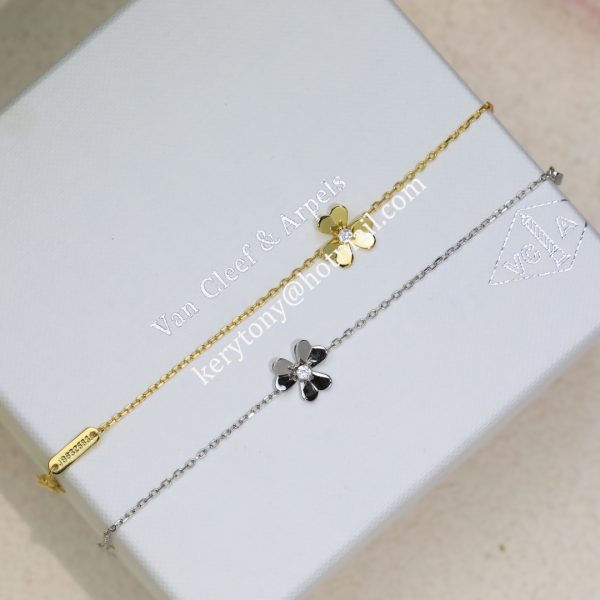 Premium replica Van Cleef Arpels Frivole Bracelet Yellow Gold/White Gold With Diamond For Girls